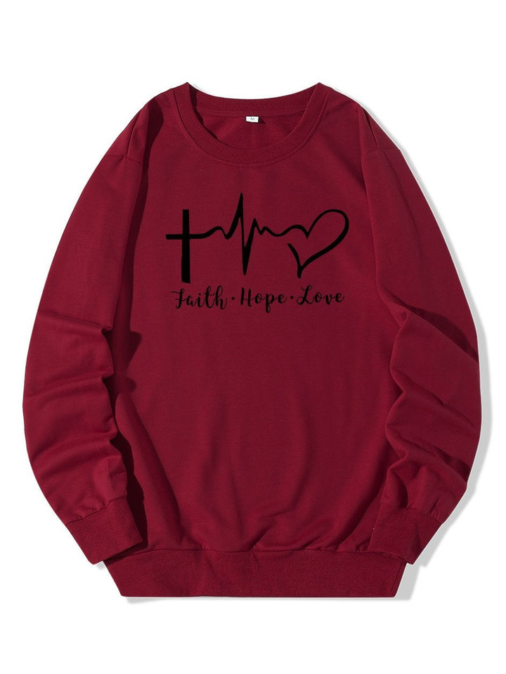 Womens Faith Hope Love Sweatshirt - 1