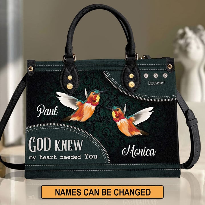 God Knew My Heart Needed You - Beautiful Personalized Leather Handbag AHN238 - 1