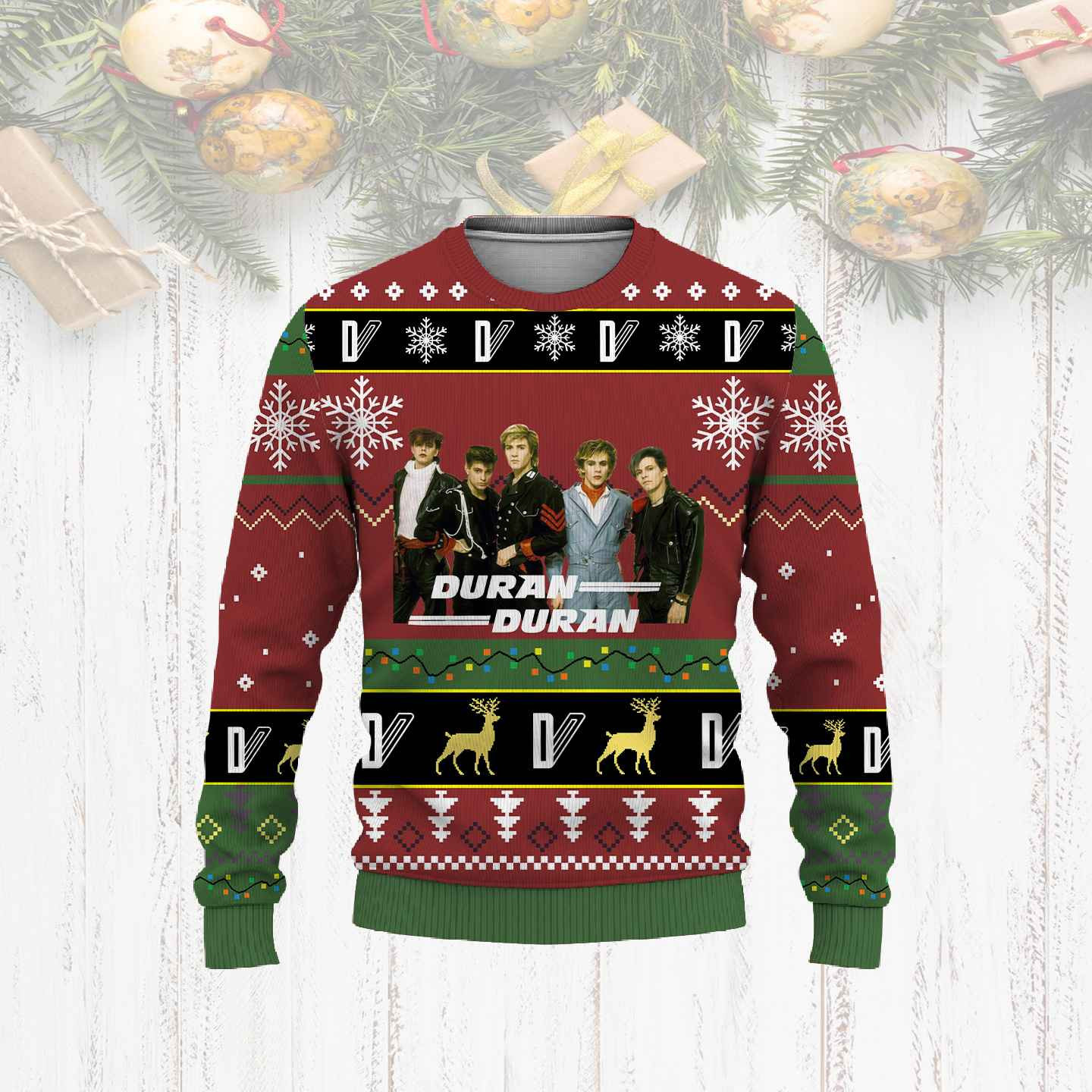 Duran Duran Christmas Ugly Sweater v4 - Limited Edition - White Lion ...
