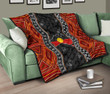 Aboriginal Premium Quilt and Blanket &#8211; Australia Indigenous Map Quilt and Blanket PQ002
