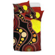 Aboriginal Bedding Set Turtle Australia Flag Footprint Sydney Opera Pa026