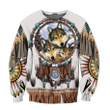Native Wolf 3D All Over Printed Shirts NA30