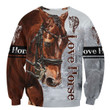 Love Horses and Snow 3D All Over Printed Shirt  HR65