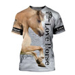 Horse and Snow 3D All Over Printed Shirts HR74