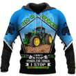 Tractor 3D All Over Printed Shirts FM04