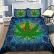 420 Bedding Set Art Blue Galaxy Leaf Symbol NTH182