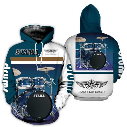 Blue Tama Drums 3D All Over Printed Clothes MUS61