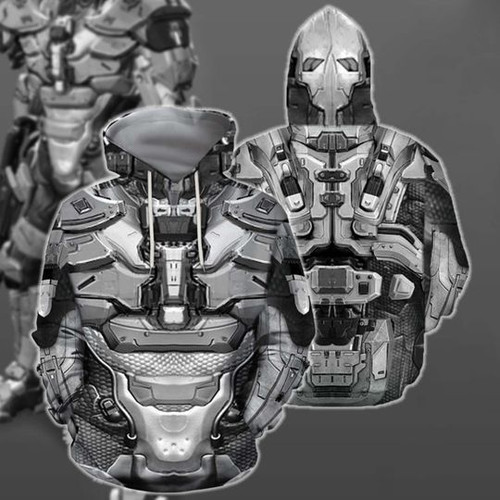 3D All Over Print Halo Armor Master Chief Hoodie A04