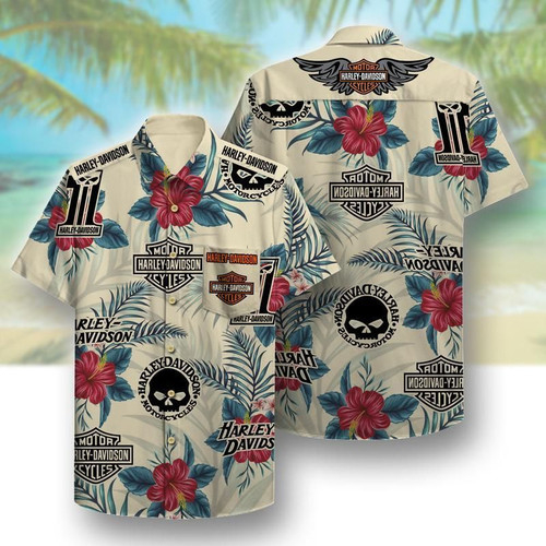 HD White Pattern Hawaii Shirt