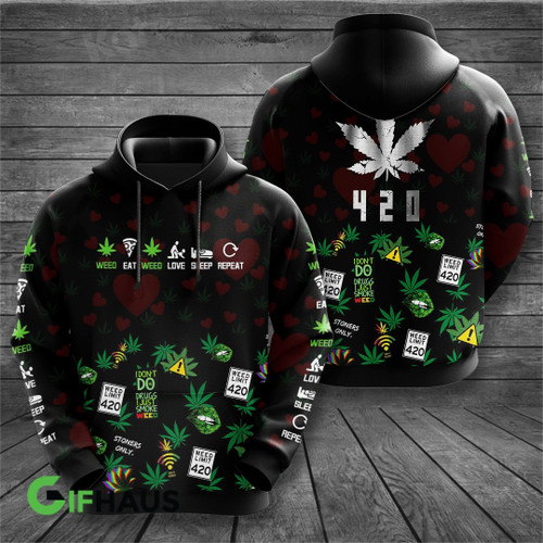 420 3D All Over Printed Shirts WH4