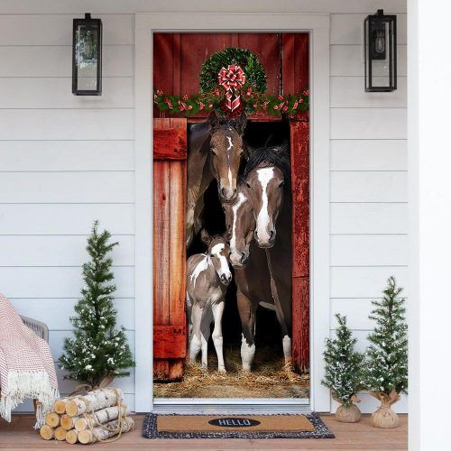 Happy Family Horse Door Cover JSD30