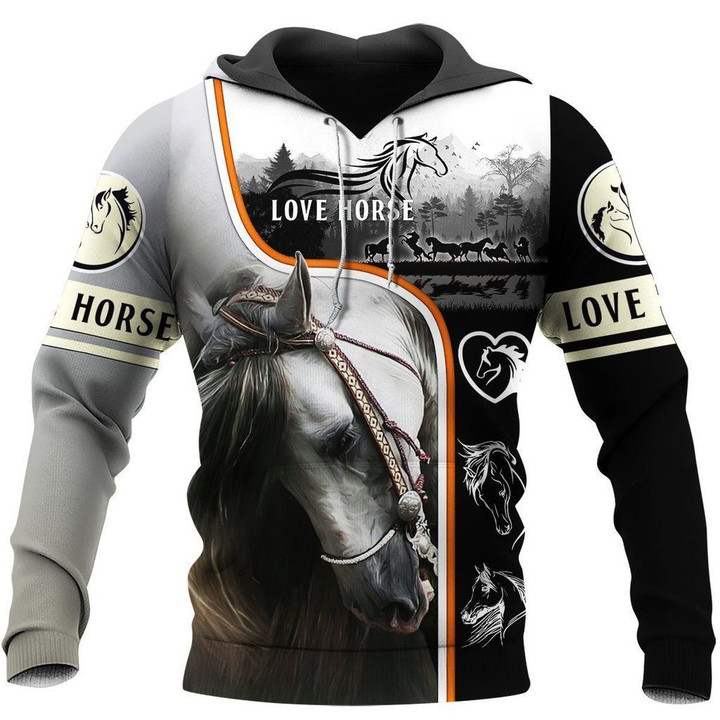Love Beautiful Horse 3D All Over Printed Shirts For Men And Women HR36