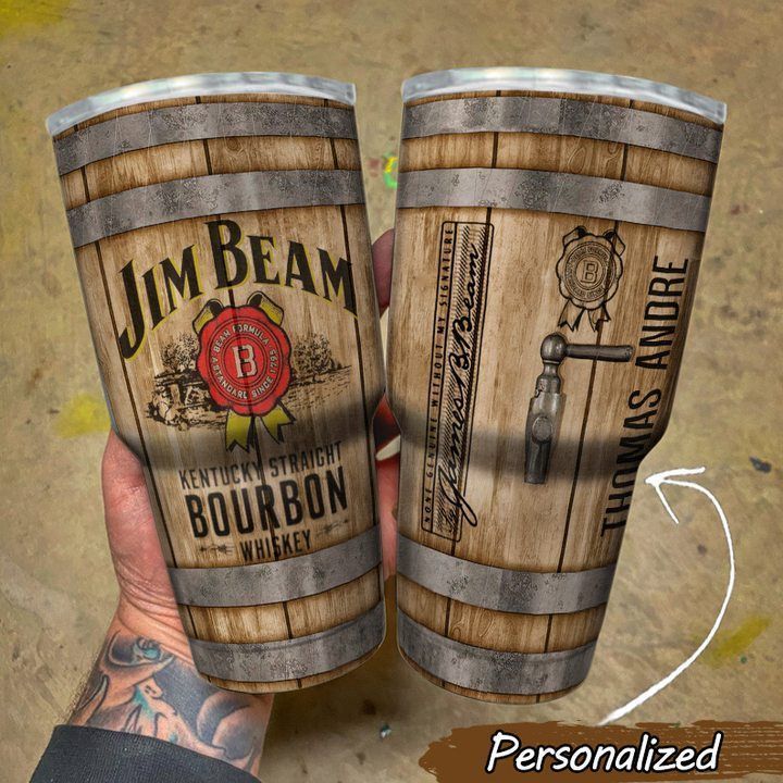 Personalized Whiskey Wood Grain Tumbler H2010