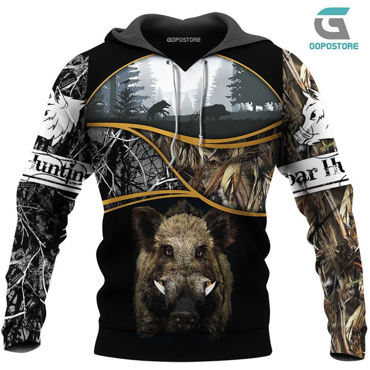 Boar Hunting 3D All Over Printed Shirts For Men and Women BR32