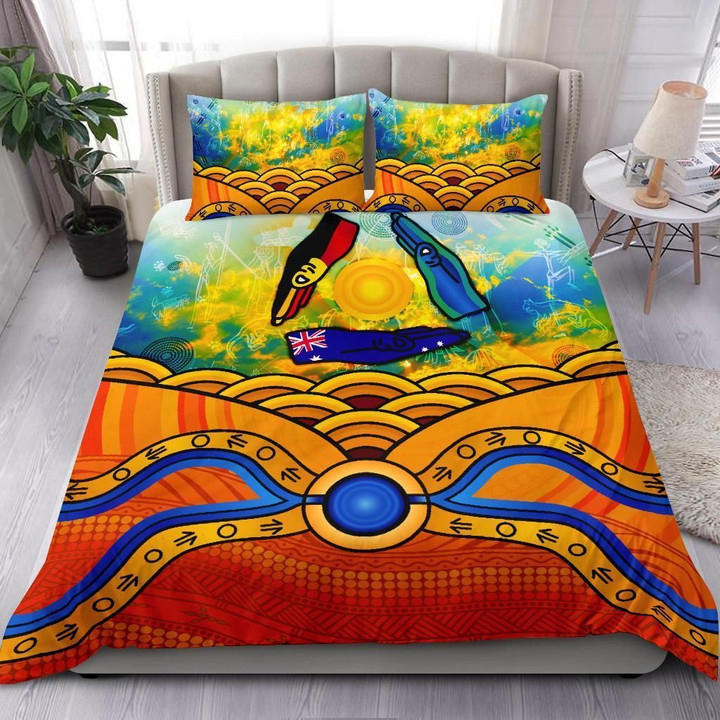 Aboriginal Bedding Sets Dreamtime Koori Dot Acrylic Paint Pa015