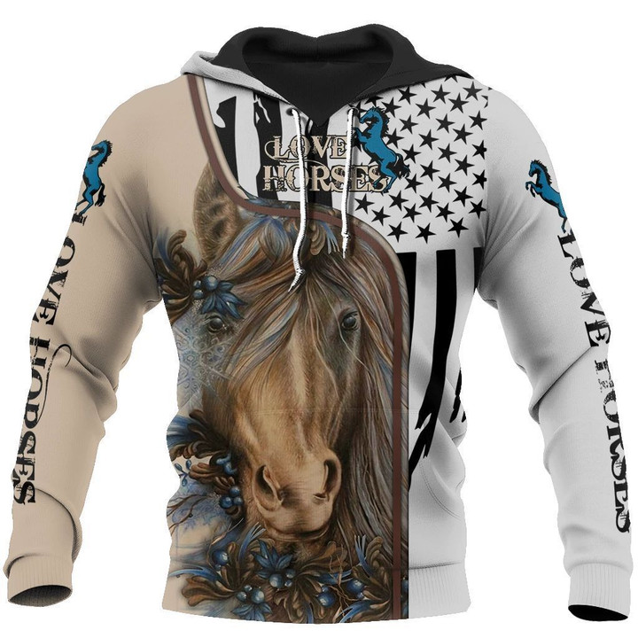 Love Horse 3D All Over Printed Shirts For Men And Women HR31