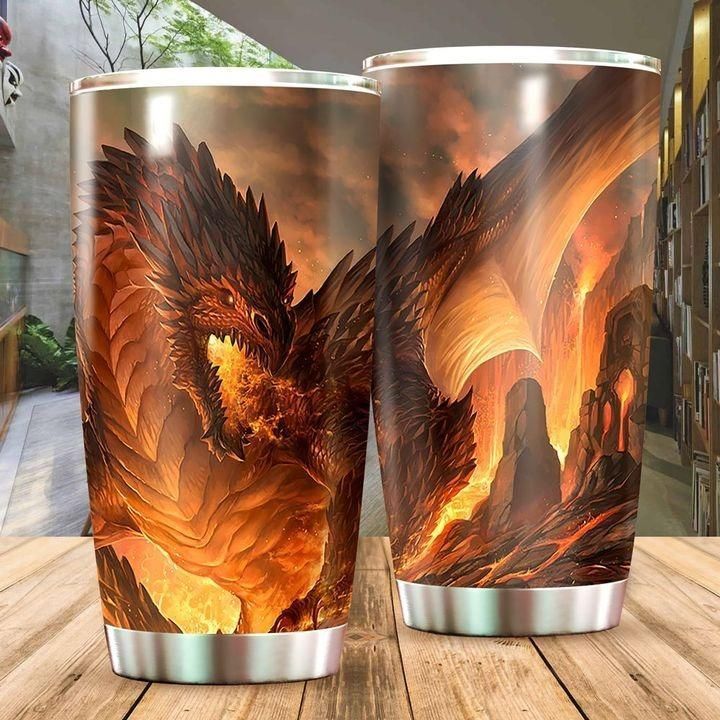 Dragon and Dungeon Tattoo Tumbler DR38