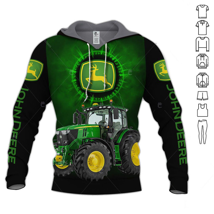 JD Tractor 3D All Over Printed Shirts JD52