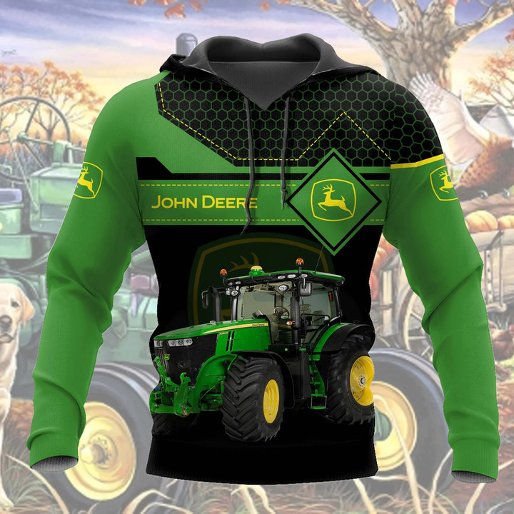JD Tractor 3D All Over Printed Shirts FM71