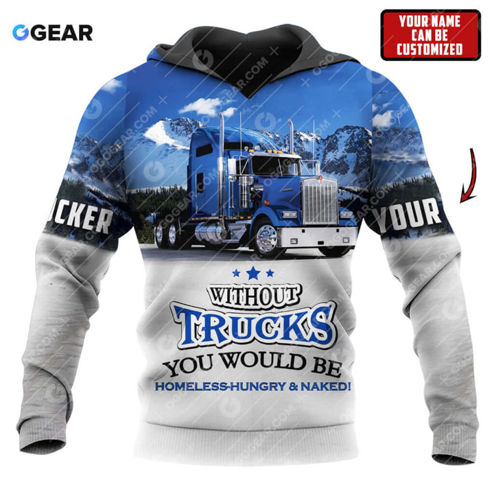 Personalized Gifts 3D All Over Print Shirts For Trucker TK38