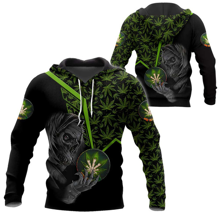 420 Art Green Symbols And Cool Skeleton Clothes 3D Printing NTH93
