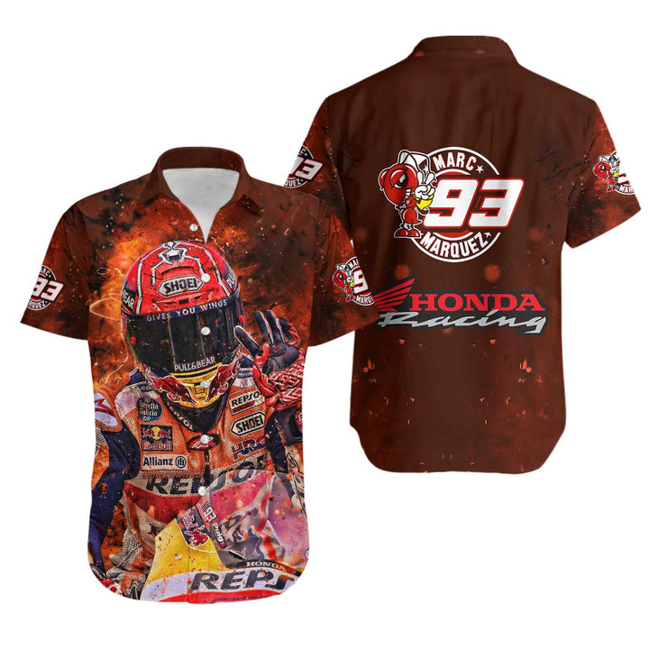 Hda Racing M.MQ 93 Art Red Ant Hawaii Shirt NTH252