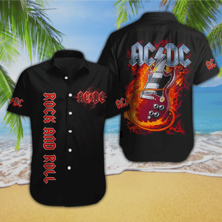 Rock and Roll Hawaiian Short Sleeve Shirt AD03
