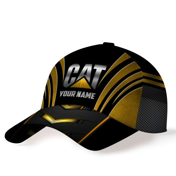 Personalized Name CAT Metal Logo Heavy Equipment Brand Printed Hat NTH72