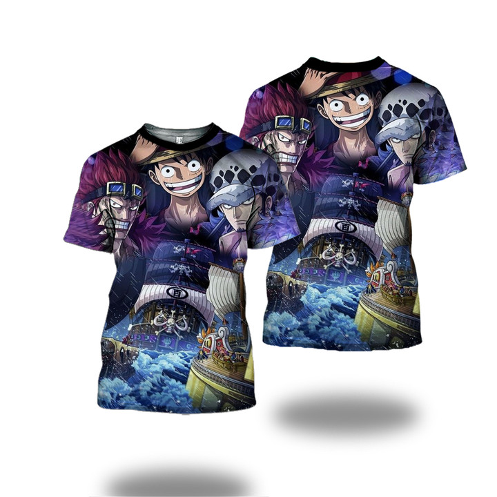 One Piece T shirt Men Japan Anime Luffy 3D Printing Tshirt Fashion
