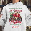BeKingArt Xmas Biker Motorcycle Gifts For Biker Chick Wife Lady Never Underestimate Woman Who Love Riding And Born In June - Standard Hoodie