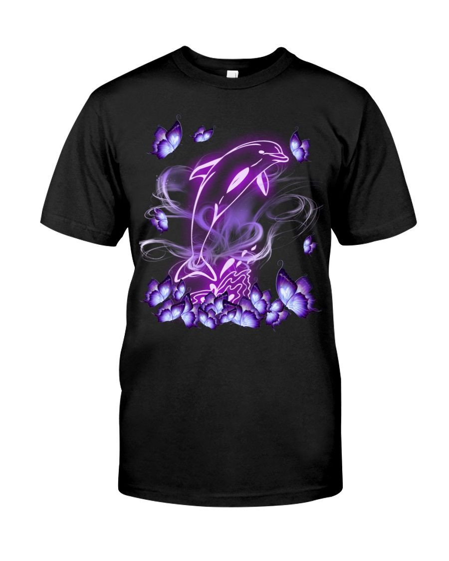 Dolphin magical purple butterfly dolphin lovers