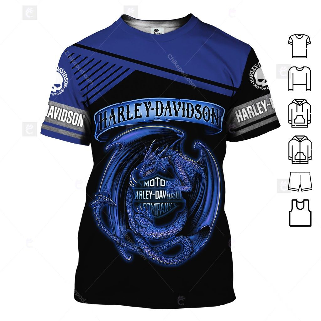 HARL-DAVI MOTORCYCLE ALL OVER PRINTED CLOTHES hd240612