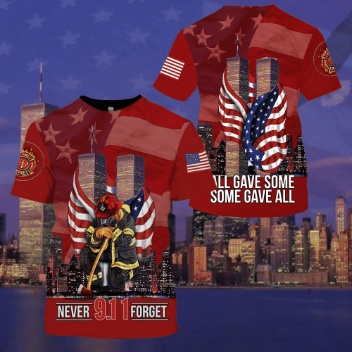 September 11 Attacks Remember 9/11 Never Forget Firefighter Firefi Fireman Dept Station Gift Shirt Collection