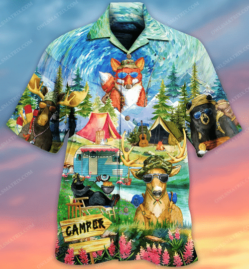 Animals Camping Happy Limited Edition - Hawaiian Shirt