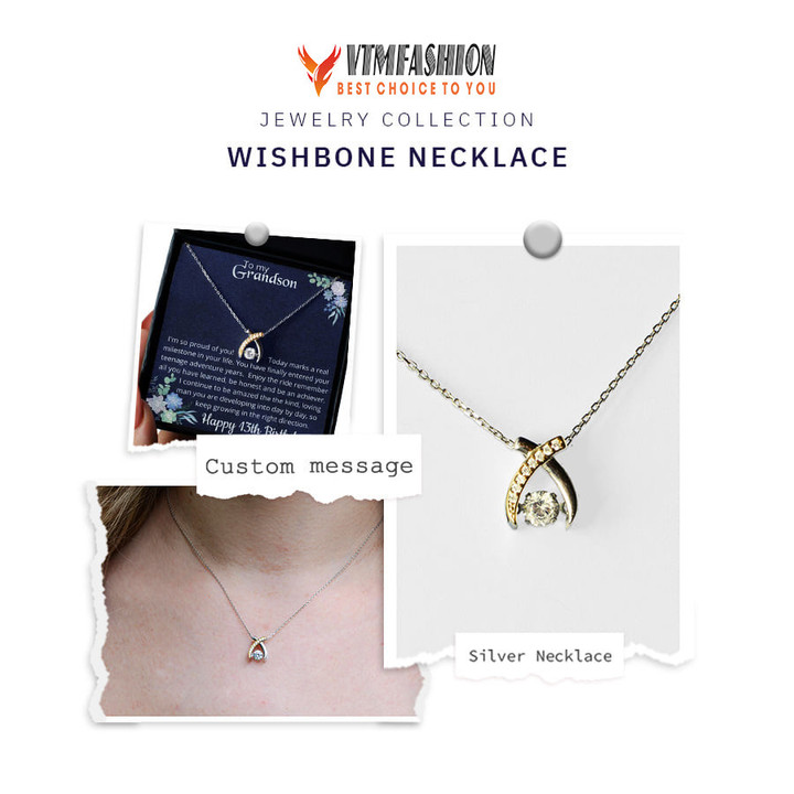 [Limited Edition] Wishbone Dancing Necklace 925 Silver | Mother's Day 2022 Gift