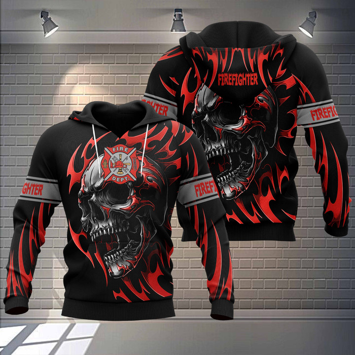 Red Fire Hardcore Firefighter All Over Print Clothing AOP22051601QN