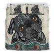 Black Pug Mandala Bedding Set