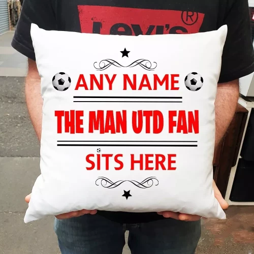 Manchester United FC Personalised Pillow (with inner) PM34 - LH