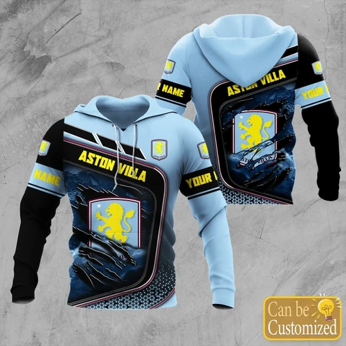 Aston Villa All-Over Print Hoodies Personalized PM55 - LH