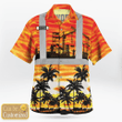 NLSI1305BG02 Custom Name Ironworker Sunset Hawaiian Shirt