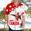 DLTT2605BG07 Canadian Forces CF18 Demo Team, Happy Canada Day Hawaiian Shirt