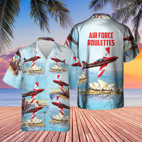 KALT0605BC04   Air Force Roulettes RAAF Air Show Hawaiian Shirt