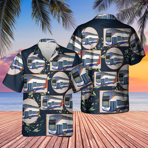 KALT1005BC05 UK Double-Decker Bus 2 Hawaiian Shirt + Shorts