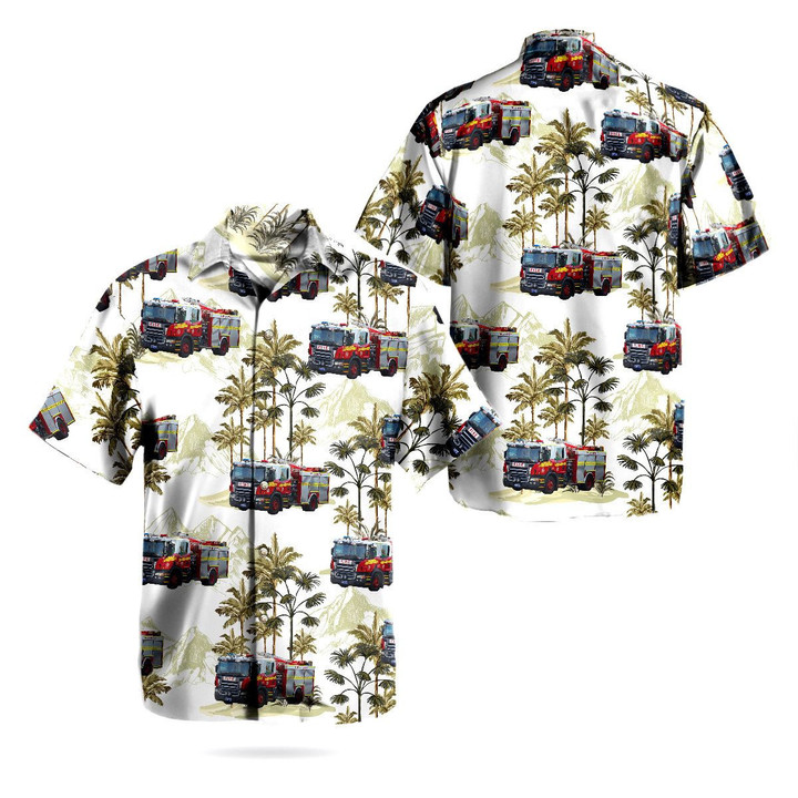 TNLT2108BC14 Department of Fire and Emergency Services DFES Scania Urban Pumper Hawaiian Shirt