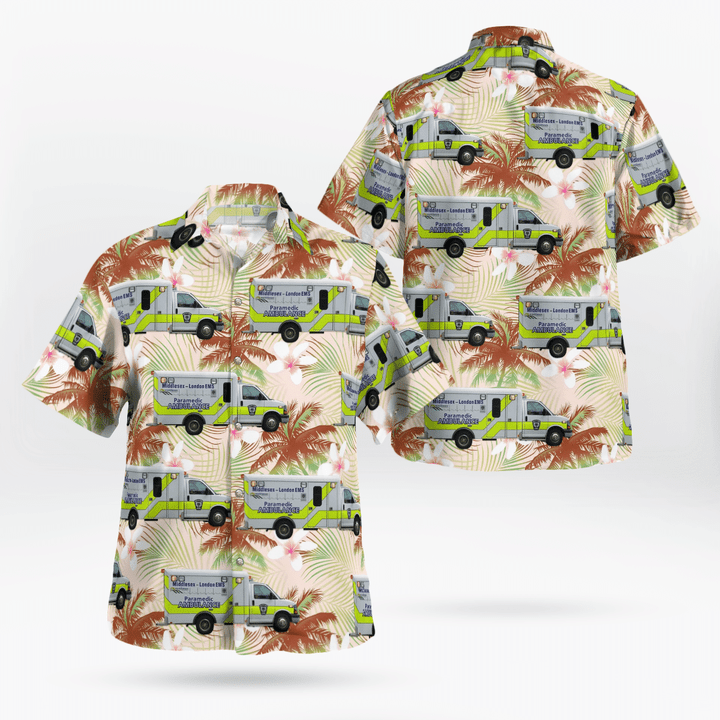 KAHH2204BG02 Middlesex-London EMS Middlesex County, and London, Ontario Hawaiian Shirt