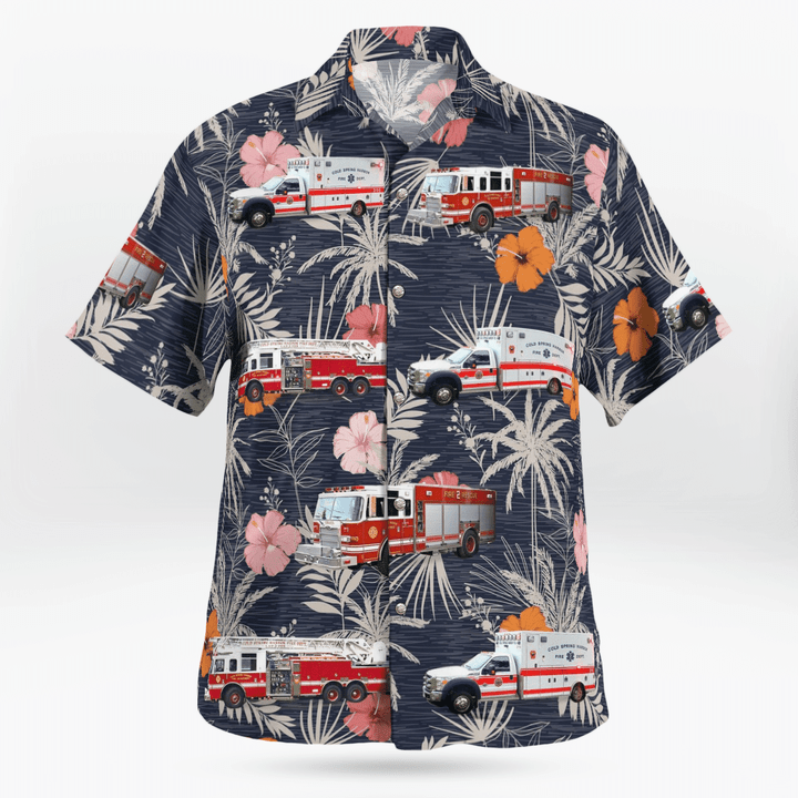 DLSI2504BG01 New York, Cold Spring Harbor Fire Department Hawaiian Shirt