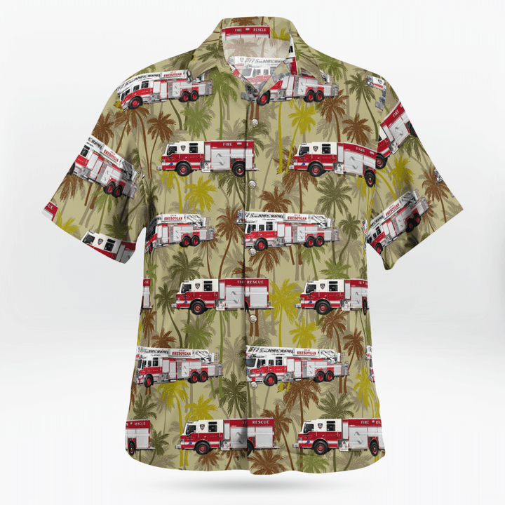 KAHH2305BG05 Sheboygan Fire Department Sheboygan, Wisconsin Hawaiian Shirt