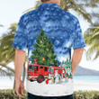 TNLT0110BC05 Christmas Cincinnati Fire Department Engine Truck Hawaiian Shirt