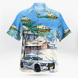 DLLU1410BC03 Florida, Hillsborough County Sheriff's Office Car And Eurocopter AS 350B2 Ecureuil Helicopter Hawaiian Shirt