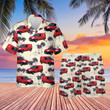 TNLT1006BC09 UK Royal Mail Van Hawaiian Shirt + Beach Shorts